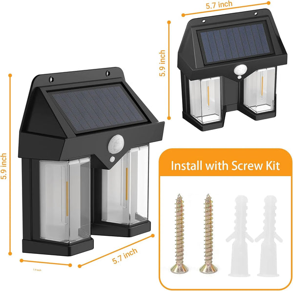 Solar Outdoor Wall Lamp with Motion Sensor